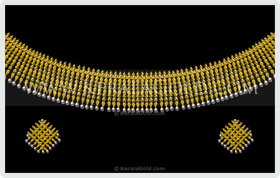 Gold tone mango Kerala style mango necklace dj-37716 – dreamjwell
